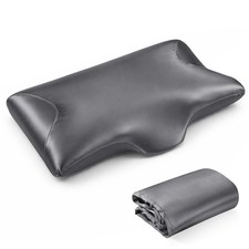 Satin Cervical Pillowcase for Pain Relief Only Pillowcase Ergonomic Neck Pi...