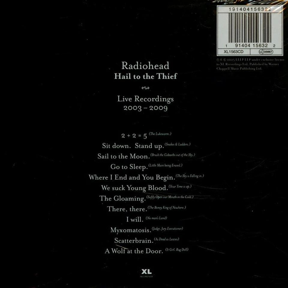 Radiohead - Hail To The Thief (Live Recordings 2003-2009) (2025 - UK - Original) - Bild 2 von 2
