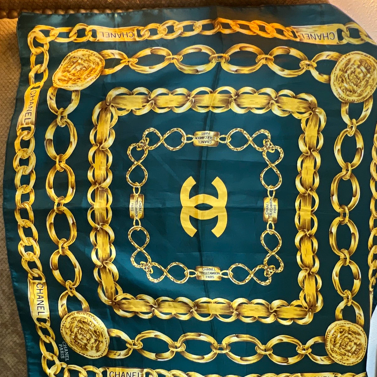 25+ CHANEL Silk Scarves & Wraps Blue for Women for sale | Updated