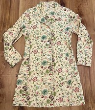 Johnny Was Women's Floral Embroidered Knee Length Over Coat Jacket M
