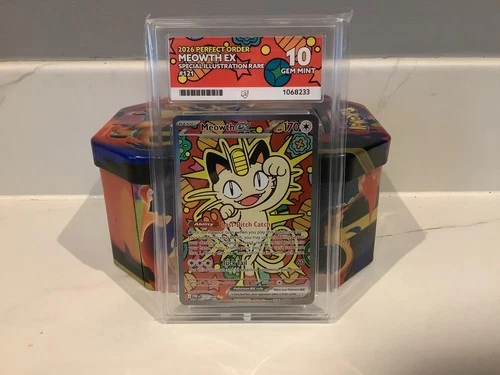 121/088 Meowth Ex ACE 10 Mint Pokemon special illustration rare sir fresh slab