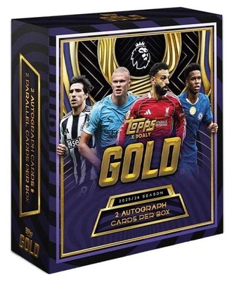 2025/26 TOPPS GOLD PREMIER LEAGUE EPL SOCCER HOBBY BOX