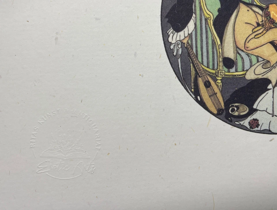 Erotic Art print G. Wegener - Lesbian Art of making Love - 1920 Vagina Lick Wank - Bild 2 von 4