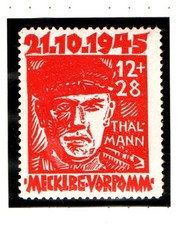 SBZ 1945 Mecklenburg-Vorpommern Ernst Th&auml;lmann Mi.-Nr. 22 postfrisch ** (DR02)