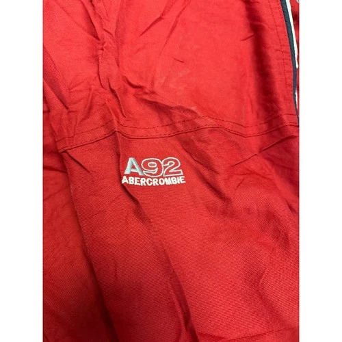 Vintage 92 Abercrombie & Fitch Red Jacket Full Zip Lightweight Size L image 3