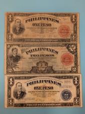 1936 1 & 2 Peso + 1944 1 Peso Victory note  Philippines (see other listings!) 