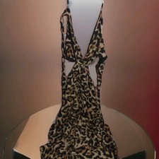 FASHION NOVA WOMANS LEOPARD DESIGN FEVER MAXI DRESS SIZE XL NEW WITH TAGS