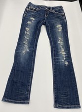 Miss Me Women s Jeans Distressed Straight Leg JE5152T8R Size 26x31