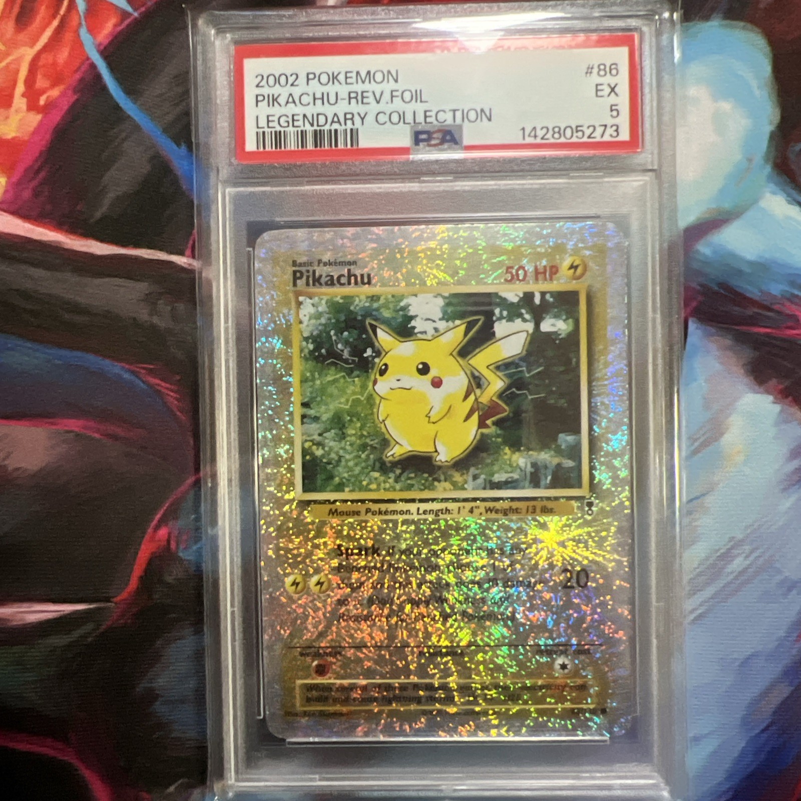 Pokemon Pikachu Reverse Holo Card #86 Legendary Collection PSA 5 EX 2002