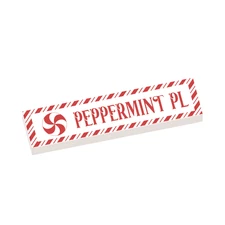 Peppermint Place  - Christmas Street Sign - Custom Printed  -  Brick City - Tile