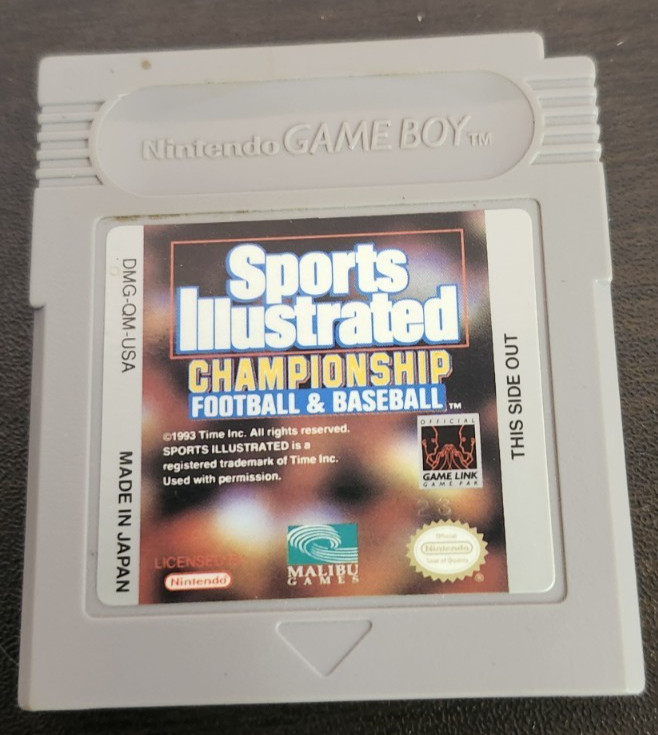 Sports Illustrated Championship Football & Baseball Nintendo Game Boy Tested