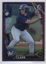 2016 Bowman Chrome Prospects Purple Refractor 85/250 Trent Grisham Clark 6u5