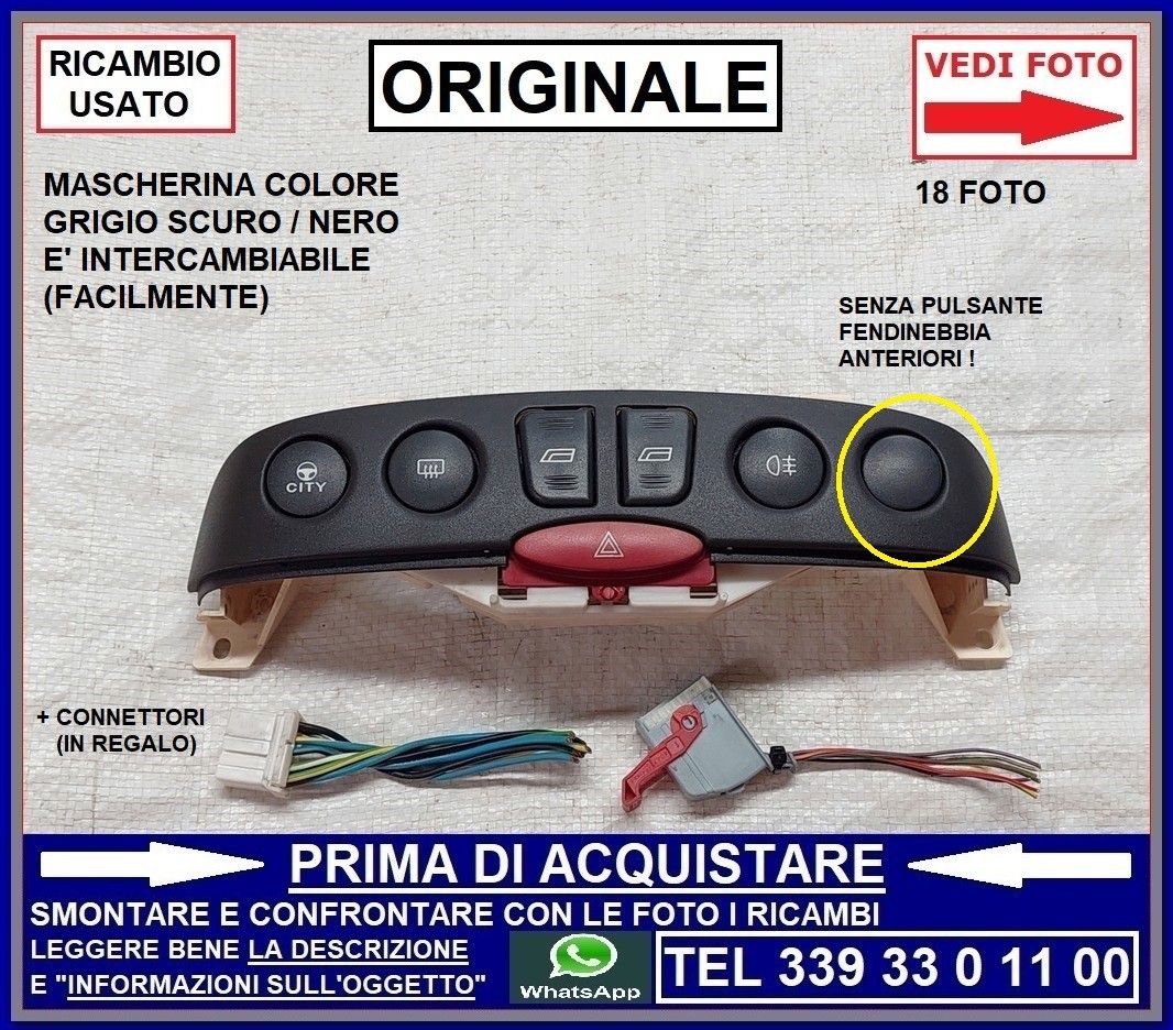 PLANCIA PULSANTIERA ALZAVETRI CON CITY NO FENDI ANT FIAT PUNTO 2 3 mod 188