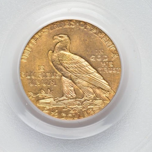 1927 INDIAN HEAD QUARTER EAGLE $2.5 GOLD PCGS AU58 OGH - Image 2 of 4