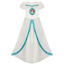 Deluxe ARIEL Wedding Dress Night Gown 2/3 XXS Little Mermaid NWT Disney Store