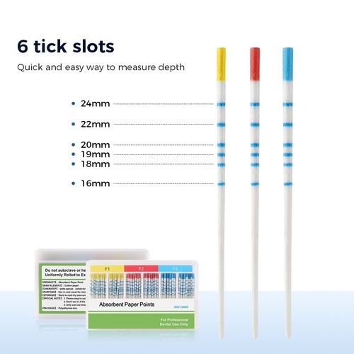 Dental Endo Absorbent Paper Points/Gutta Percha Points with Scale Obturating Tip - Picture 18 of 56