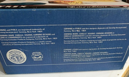Pyrex Corning Bake N Store 1998 5 Piece Set Bakeware Glass With Lids USA Made - Foto 6 di 6
