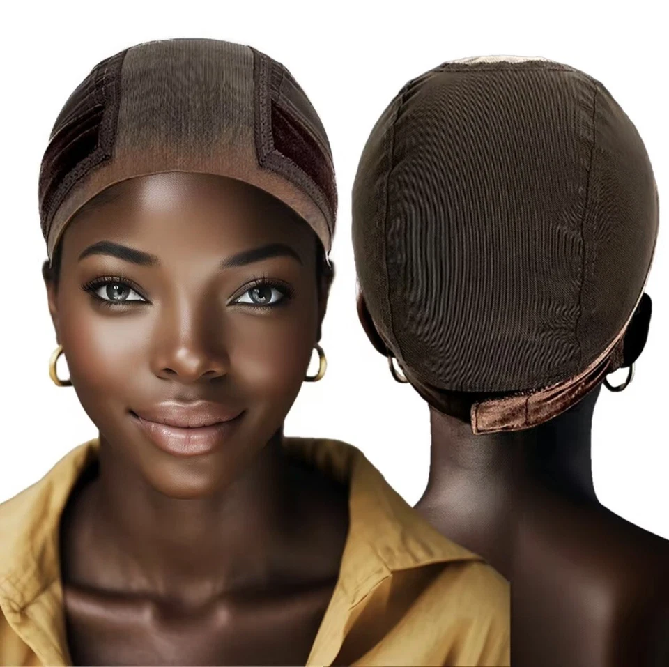 Gorra de agarre para peluca sin pegamento; talla única para todos; reutilizable; marrón Foto 2 de 4