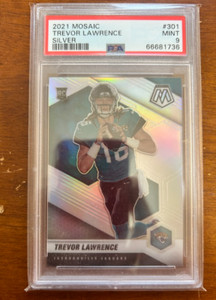 2021 Mosaic Football 301 Silver Trevor Lawrence PSA 9 RC JAGUARS