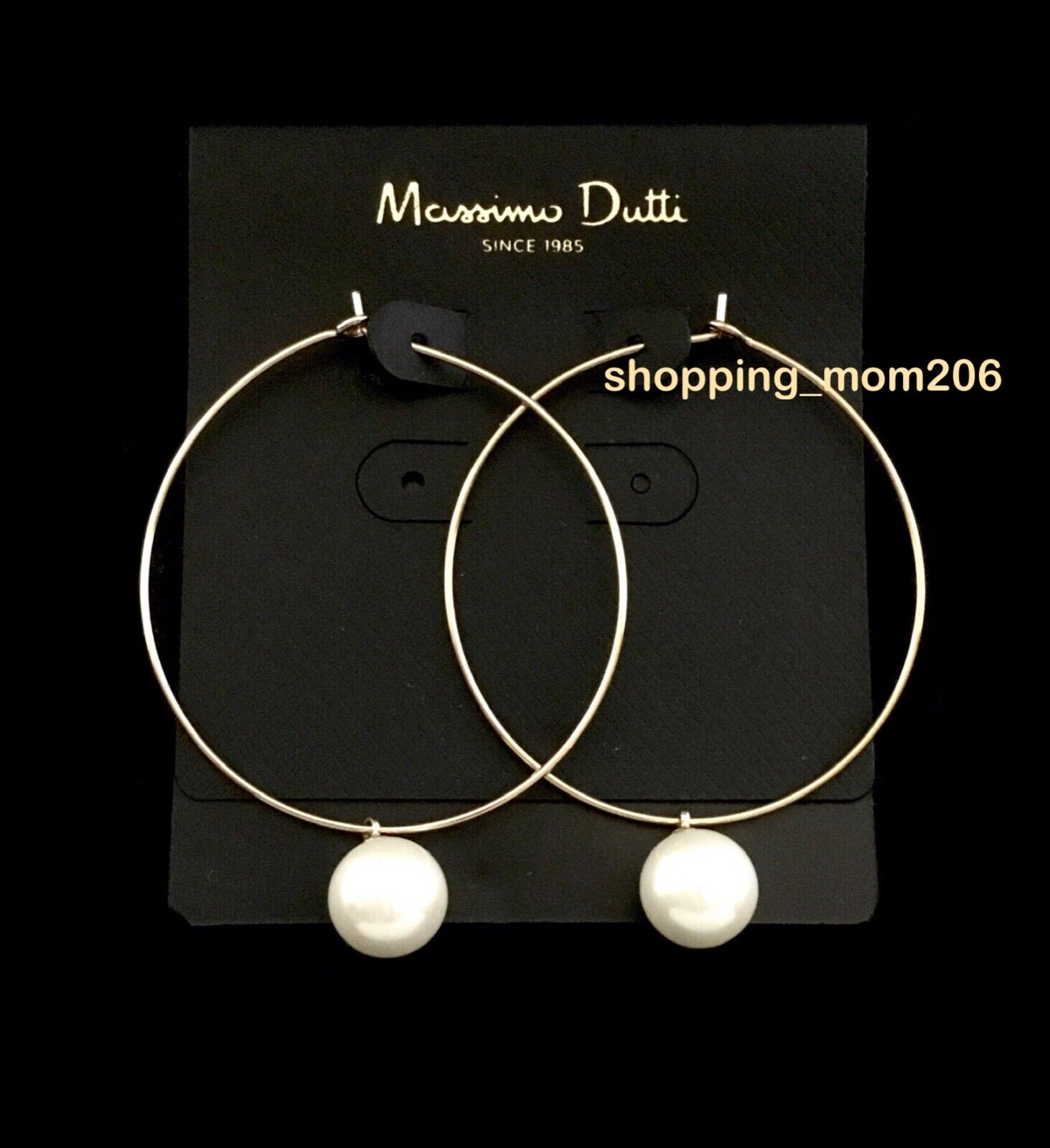 Hoofdstraat Geurig Verward Massimo Dutti Gold Tone with Pearls Hoop Earrings | eBay