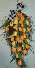 Hobby Lobby Teardrop Tulip Flower Wall Decor Centerpiece Garland Easter Swag