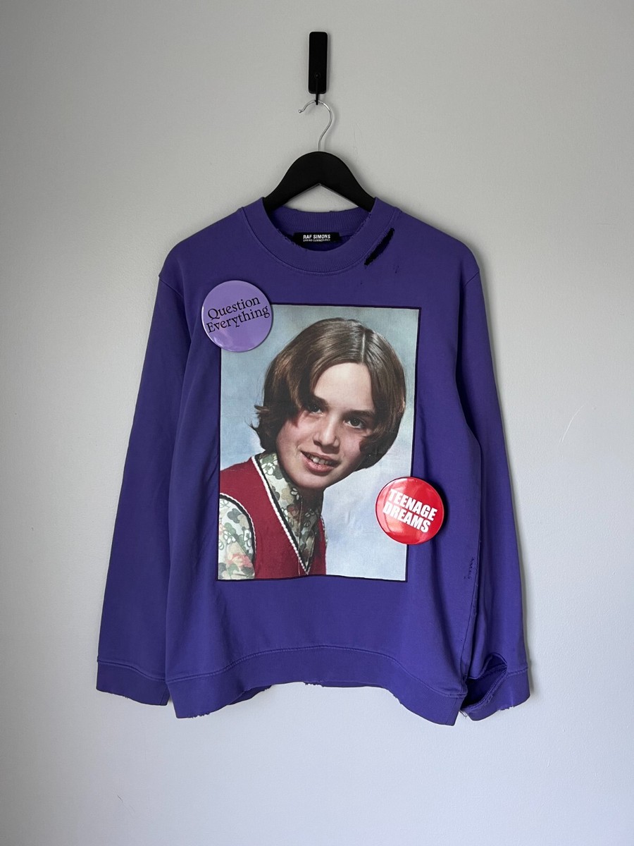 Raf Simons Teenage Dreams Destroyed Crewneck Sweatshirt