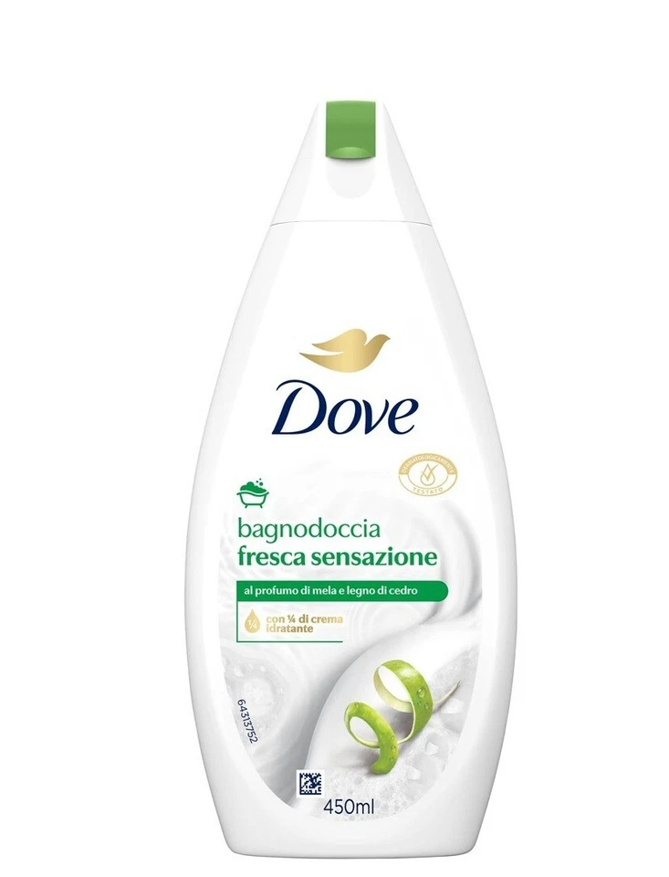 13,85€/L - 6x Dove Duschgel - Fresh Sensation - 450ml
