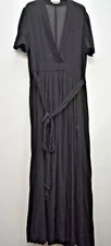 Isabel Marant Etoile Womens Surplice Neck Tie-Waist Short Sleeve Maxi Dress 38
