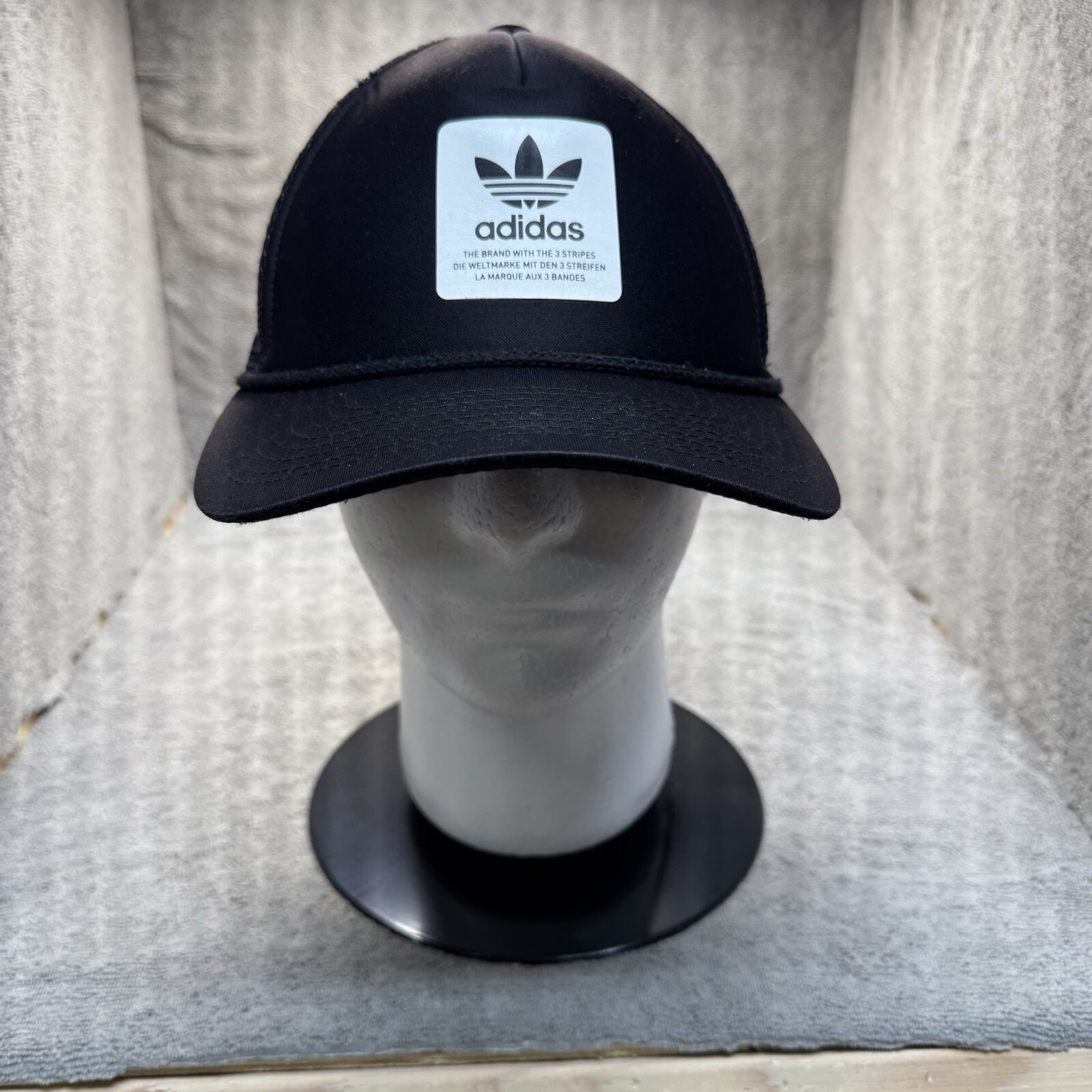 Adidas Hat White Patch Adjustable Mesh Trucker Sn… - image 1