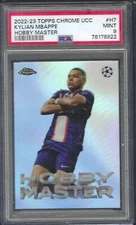 KYLIAN MBAPPE 2022-23 TOPPS CHROME HOBBY MASTER CASE HIT SSP #H-7 PSA 9 MINT