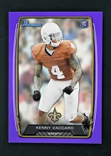2013 Bowman #172 Kenny Vaccaro Purple Parallel RC Rookie New Orleans Saints