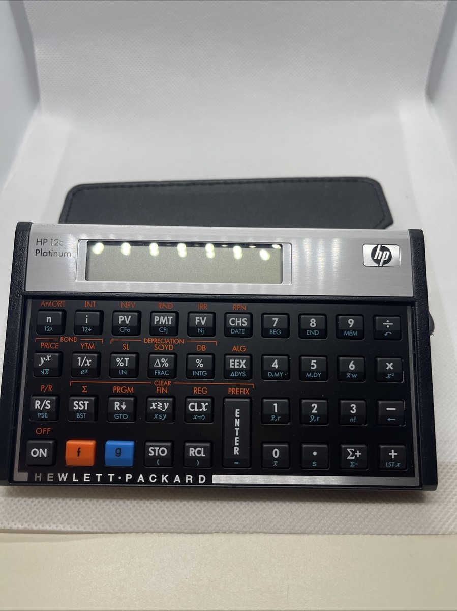 HP 12C Platinum Financial Calculator with case excellent condition 