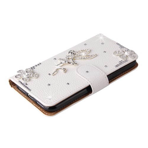 3D Bling Angel Diamond Wallet Phone Case For Samsung S20 FE S 6 7 8 9 Plus S10E - Picture 11 of 18