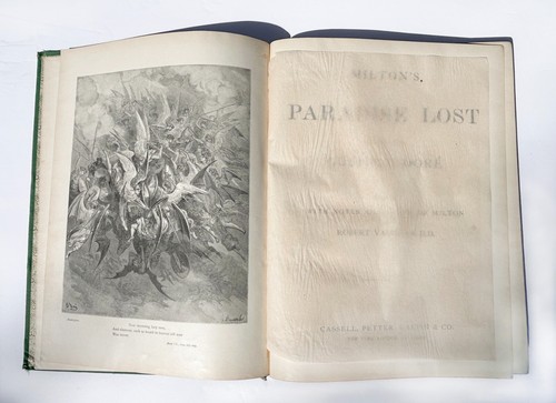 Milton's PARADISE LOST English Book Epic Poem Gustave Dore Illustrator Hardcover - Picture 3 of 22