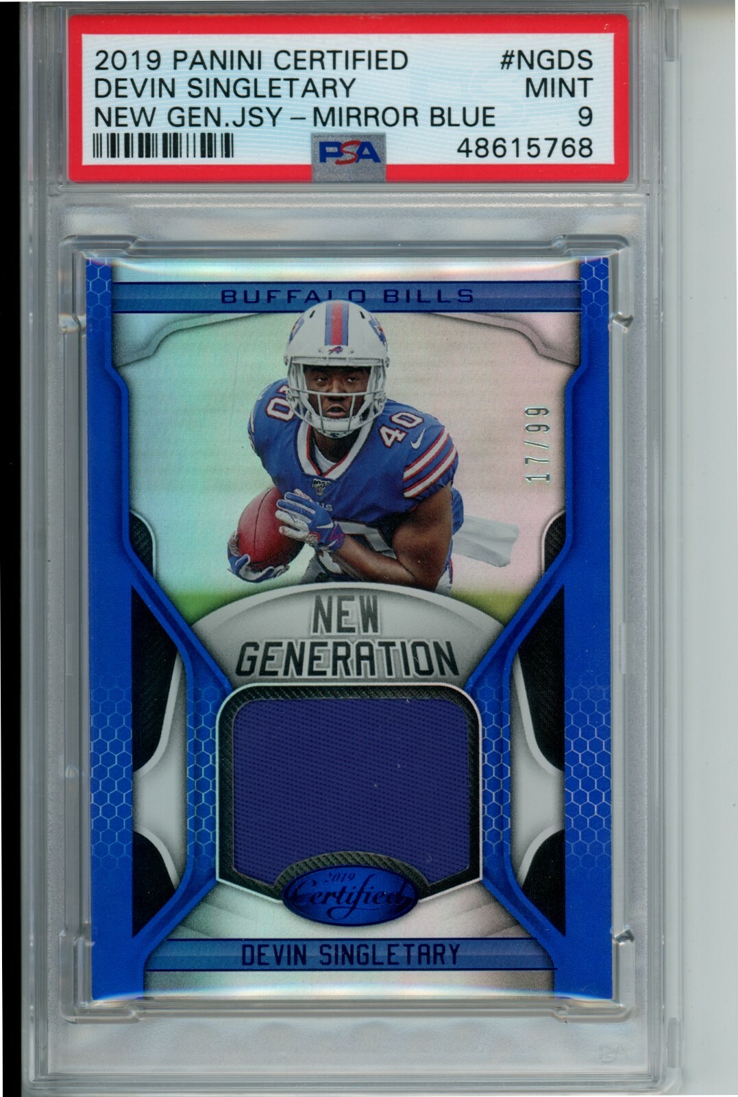 Devin Singletary Panini Certified New Generation Jerseys #NGDS Mirror Blue