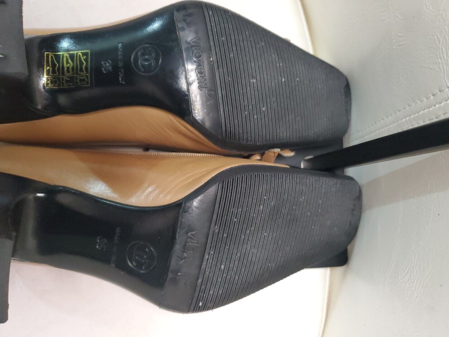 Preowned Chanel Leather Shoe Womens Shoe. Size U.… - image 9