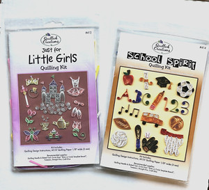 Quilled Creations JUST FOR LITTLE GIRLS and SCHOOL SPIRIT Quilling Kits