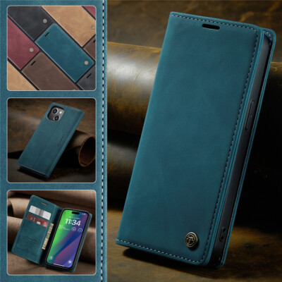 Hülle Für iPhone 17 16 15 14 13 12 Pro/Max Magnet Leder Handy Tasche Schutz Case