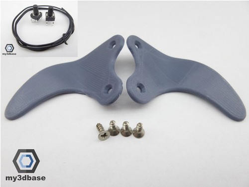 Paddle Mod Kit DIY PS4 Controller Paddles 'SHARK TEETH'+2Taster+40cm Kabel - Picture 27 of 31