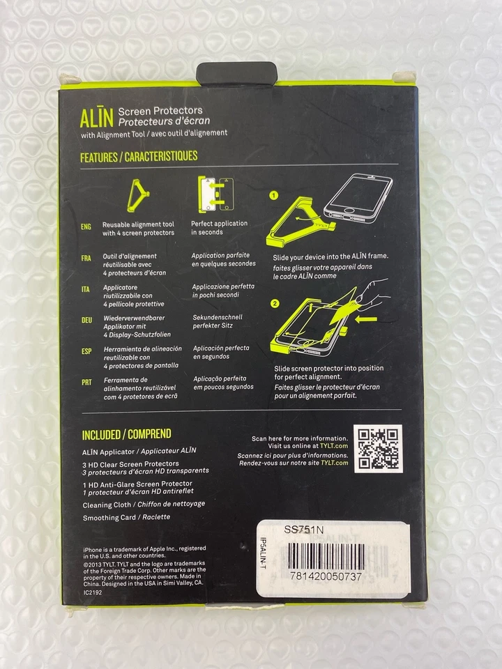 TYLT Alin Screen Protector for iPhone 5 (4 pack) - LOT OF 2 - Image 3 of 3