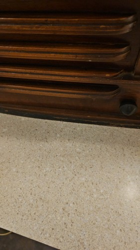 Gabinete de madera radio mesa tubo Emerson modelo DA287 con SW 1939 funciona - Imagen 16 de 17