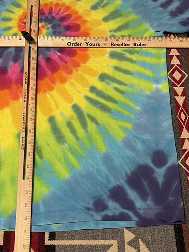 Vintage Sundog Tie Dye T-Shirt Single Stitch Rainbow Spiral 90s XL T95 - 第 5/6 張圖片