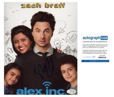 Zach Braff "Alex, Inc." AUTOGRAPH Signed 'Alex Schuman' 8x10 Photo ACOA