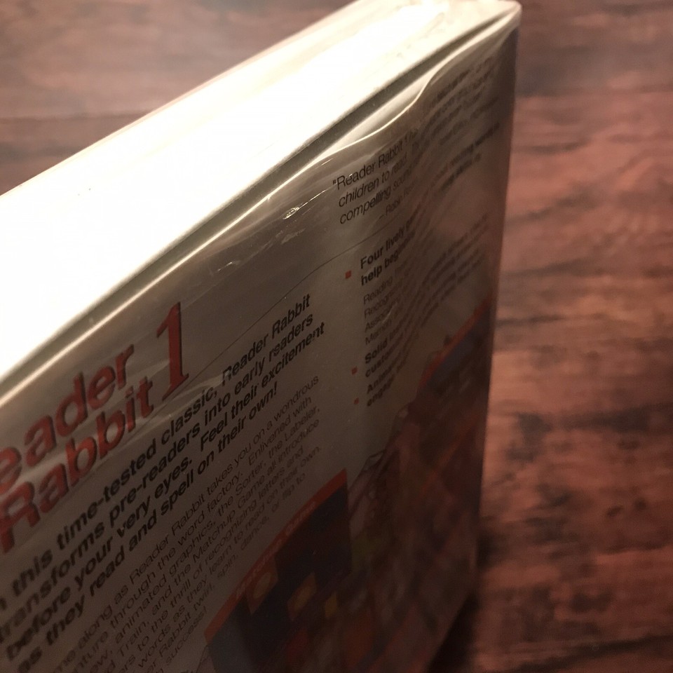 Reader Rabbit 1 The Learning Company Big Box Vintage PC Game NEW! DOS ...