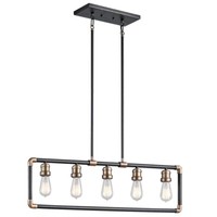 Pendelleuchte HäNgelampe Deckenlampe Stahl Schwarz Messing Esszimmerleuchte