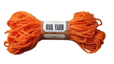 RC Rug Crafters Yarn # 331 Orange 103 Tangerine Skein Color Fast Washable 2.5 oz