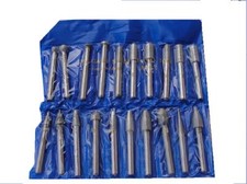 SET FRESE DIAMANTATE 20PZ gambo 6mm PER DREMEL mini trapano BLU