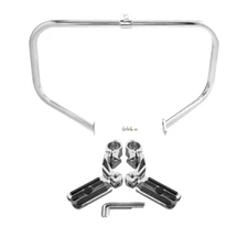 Highway Engine Guard Crash Bar & Footpeg Fit For Harley Touring Road King 97-08