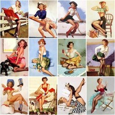 Paint by Number Kits Gil Elvgren Girls Vintage Paint DIY for Adults 16in x 20in