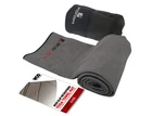 Non Slip Microfiber Yoga Towel Mat with Corner Pocket Grey & Red